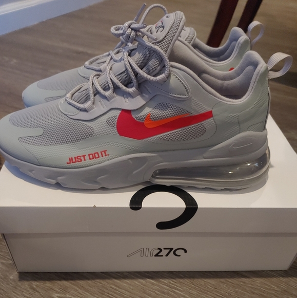 air max 270 react just do it wolf grey